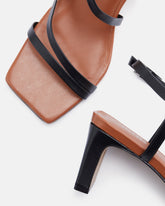 SANDALES KEIKO NOIR COGNAC - minelli.fr